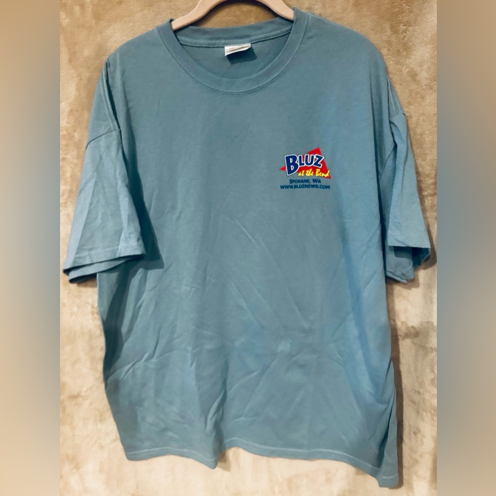 Hanes Sky Blue Graphic Tee